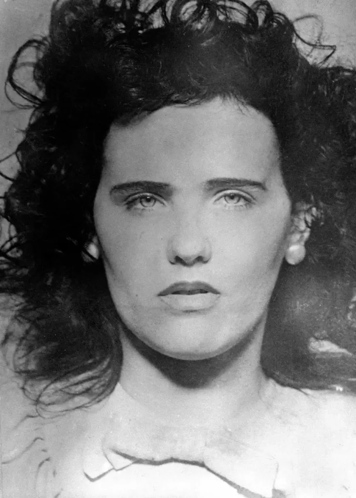 Elizabeth Short's mugshot from her arrest in Santa Barbara.